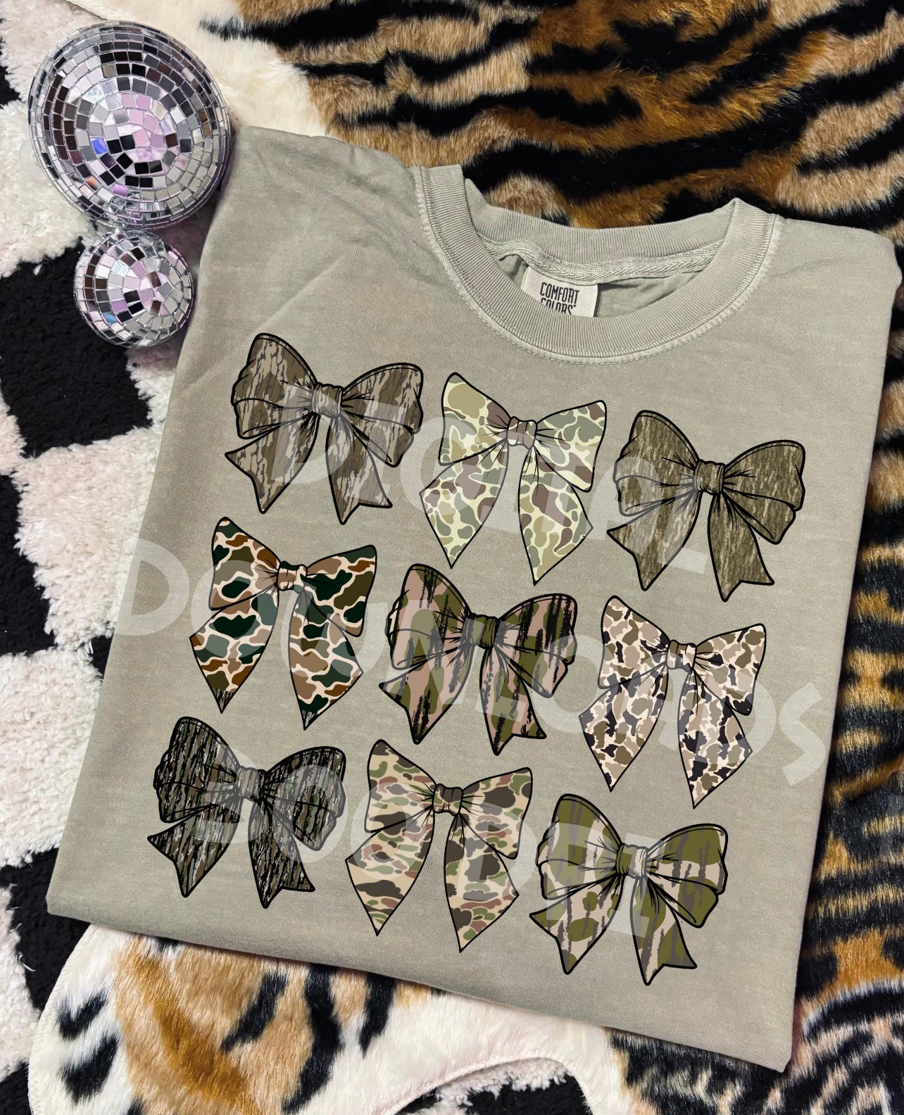 Camo Collage Bow tee