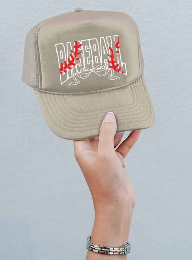 Tan Baseball Trucker Hat
