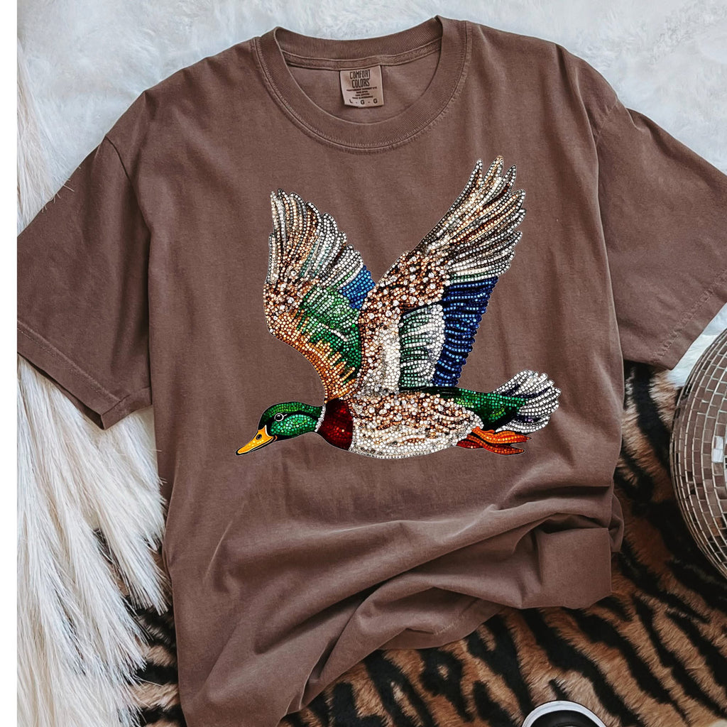 Faux Rhinestone Duck tee