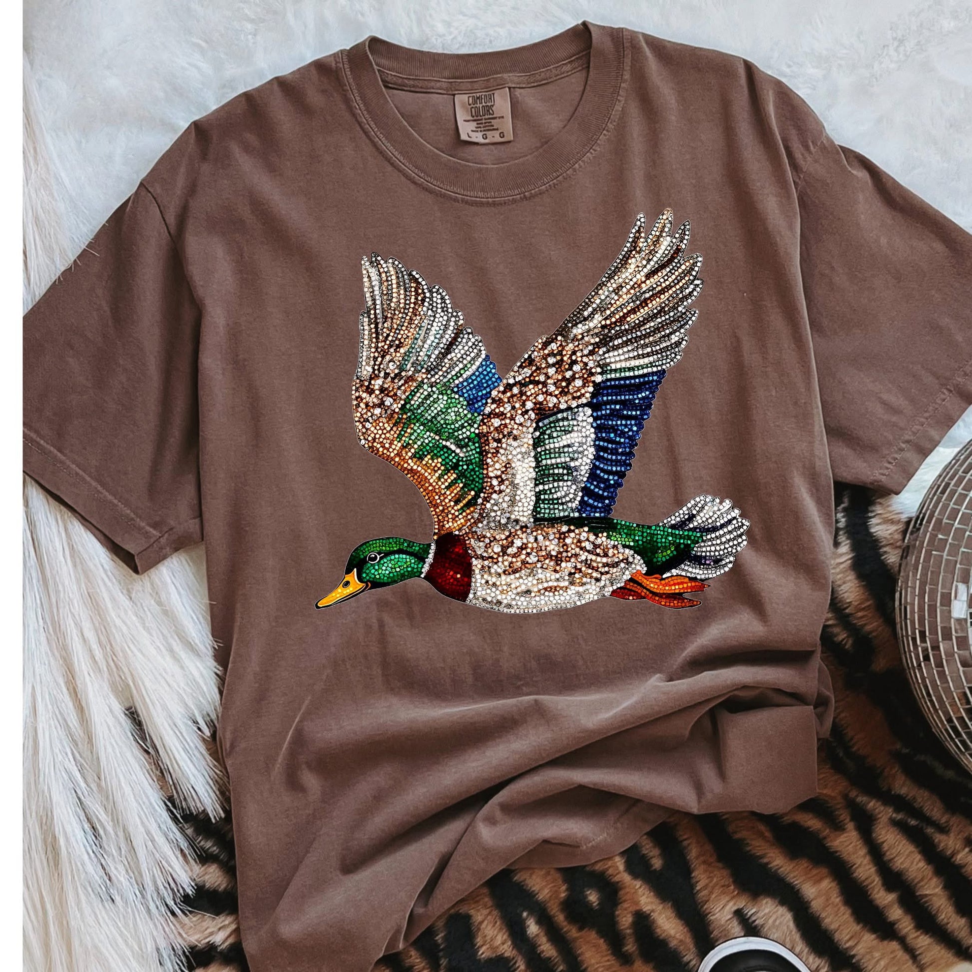Faux Rhinestone Duck tee