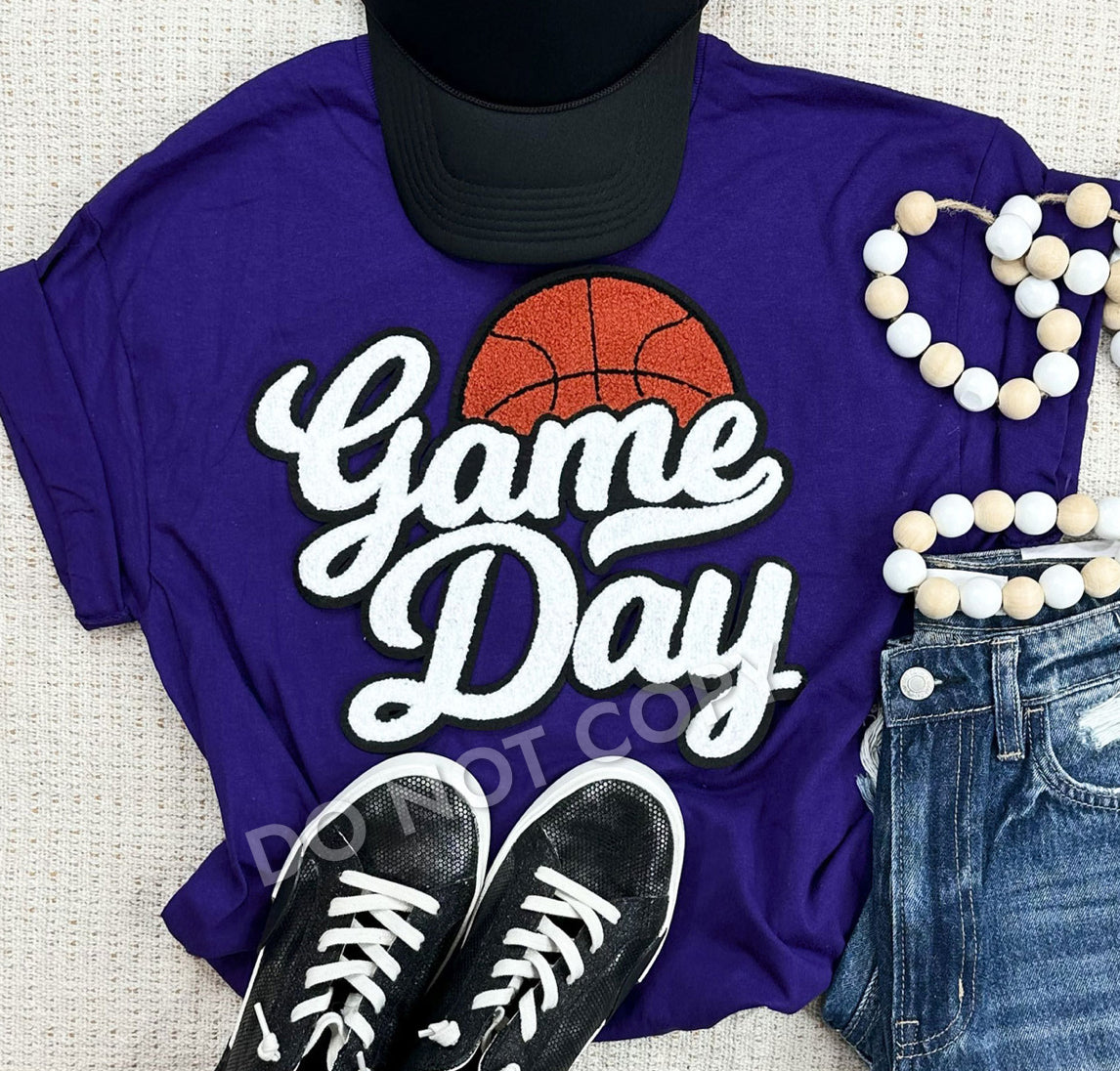 Basketball Game Day Chenielle Patch shirts