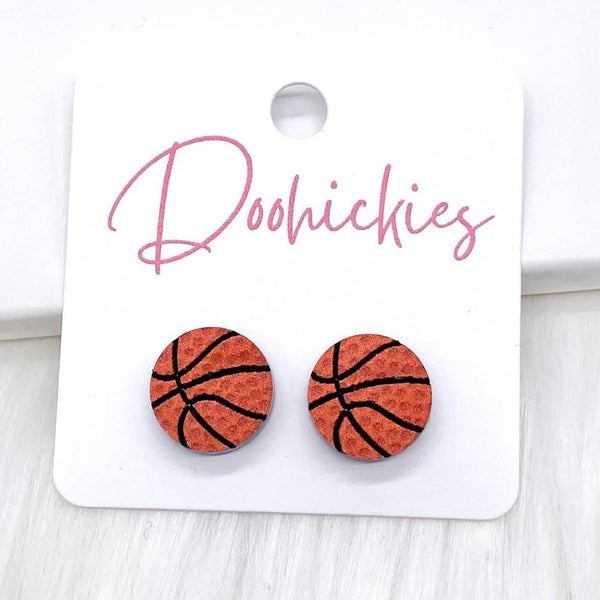 Stud basketball earrings