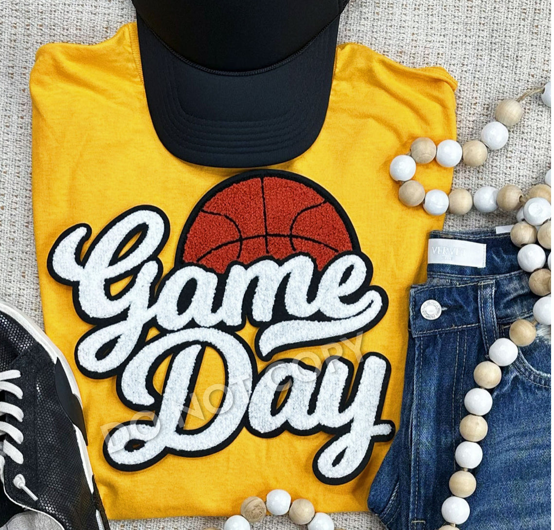 Basketball Game Day Chenielle Patch shirts
