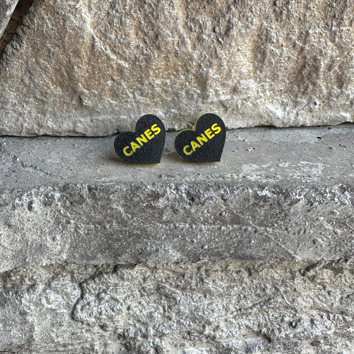 Hurricane “Canes” Heart Stud earrings