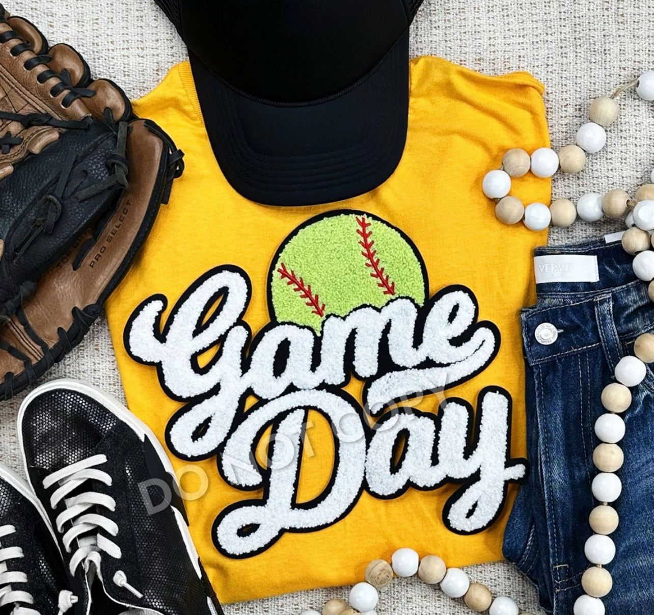 Softball Game Day Chenielle Patch shirts