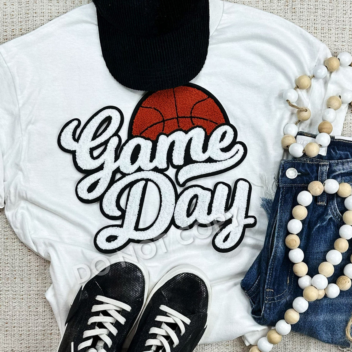 Basketball Game Day Chenielle Patch shirts