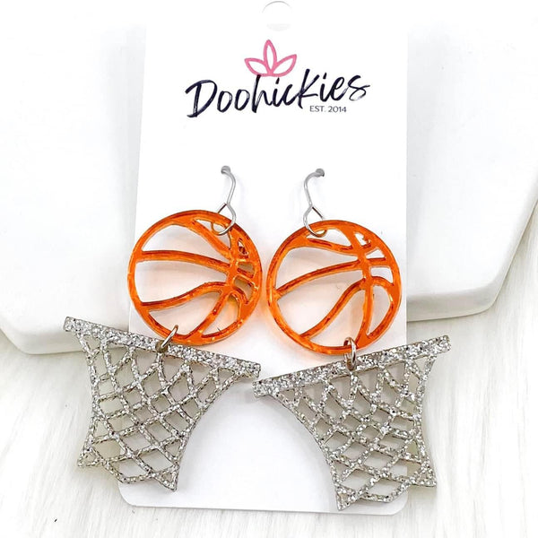 Basketball Hoop Dangle Earrings