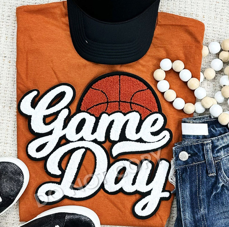 Basketball Game Day Chenielle Patch shirts