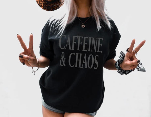 Caffeine & Chaos Puff Sweatshirt