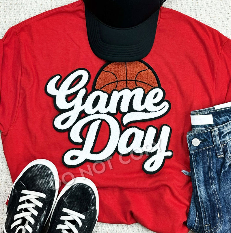 Basketball Game Day Chenielle Patch shirts