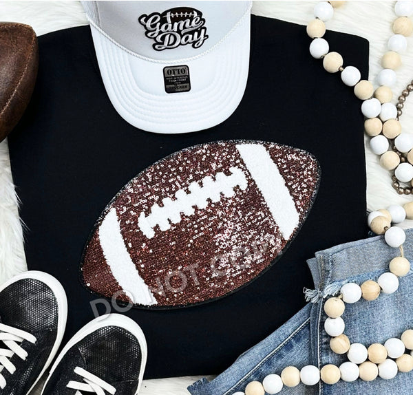Football Sequin Game Day Chenielle Patch shirts