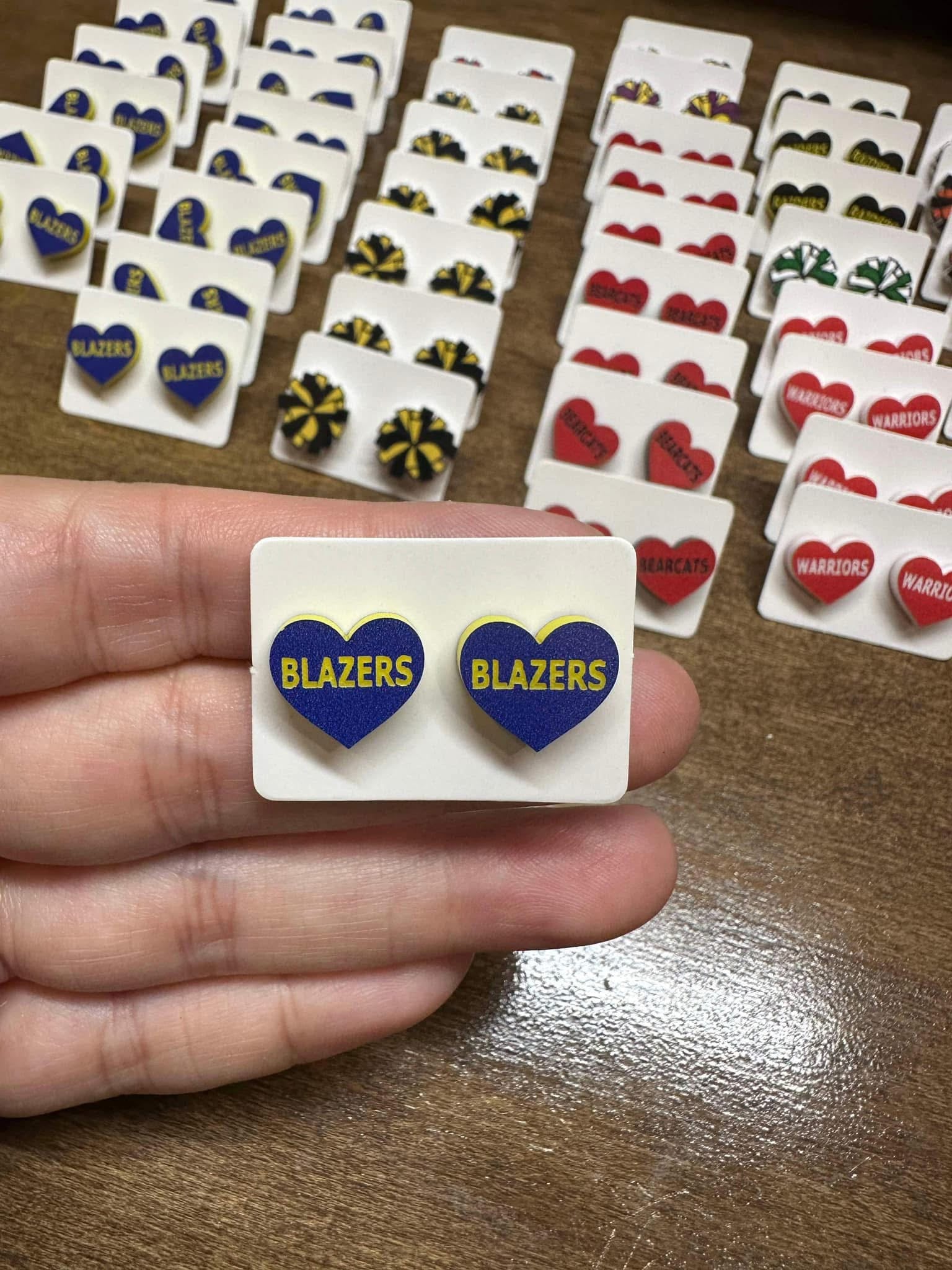 Blazers Heart Stud earrings