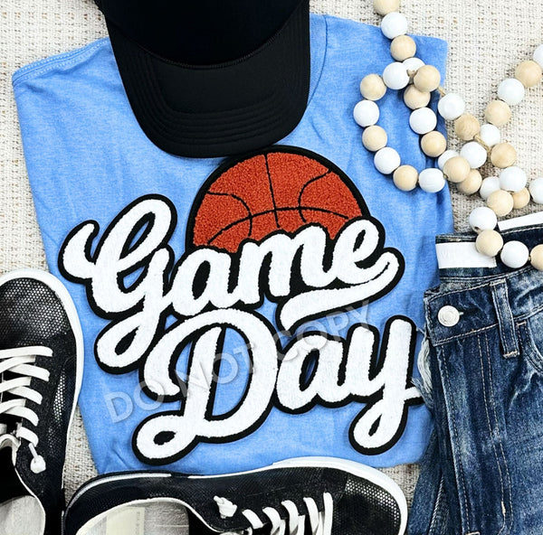 Basketball Game Day Chenielle Patch shirts