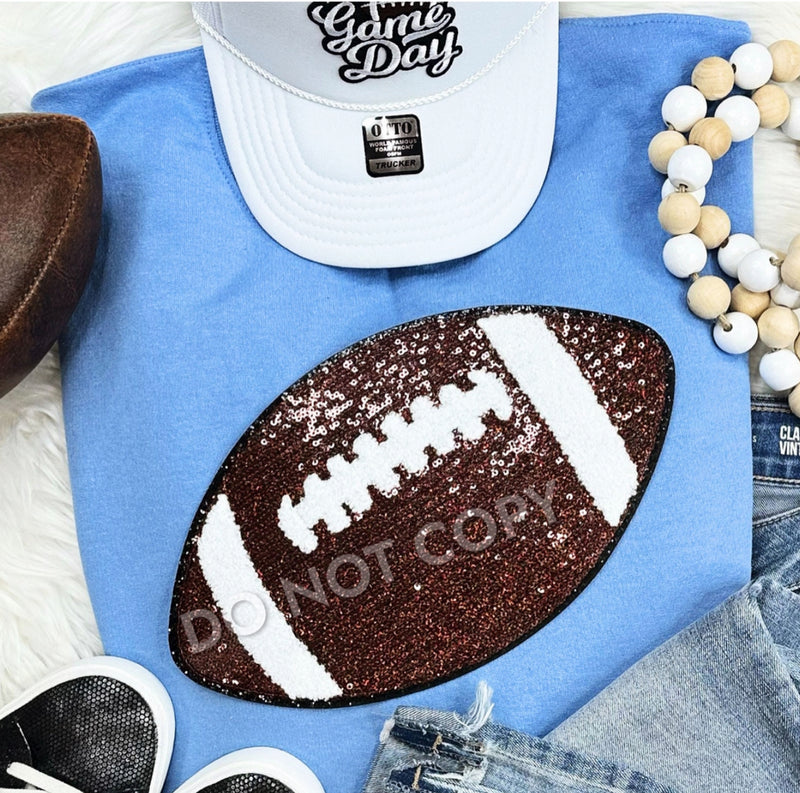 Football Sequin Game Day Chenielle Patch shirts