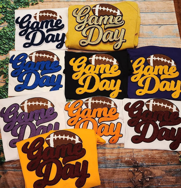Game Day Football Chenielle Patch Sweatshirt