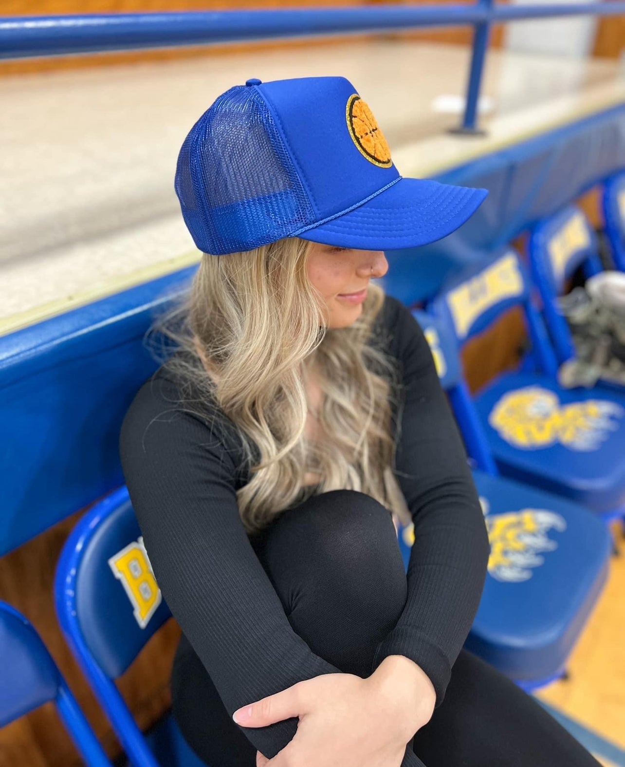 Basketball Chenille Patch Trucker Hat