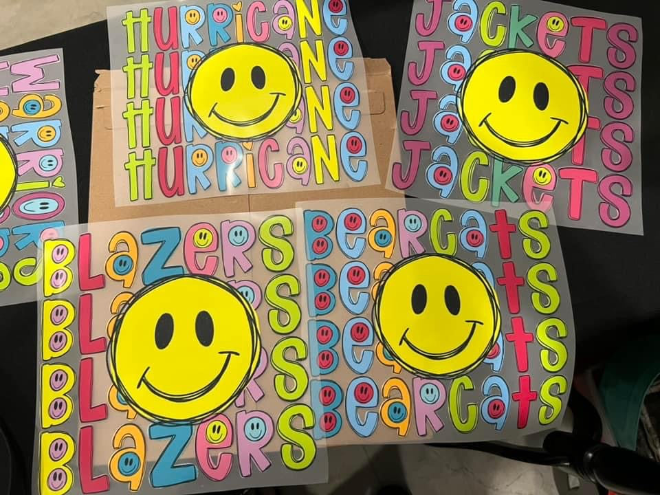 Custom School Spirit Smiley Design
