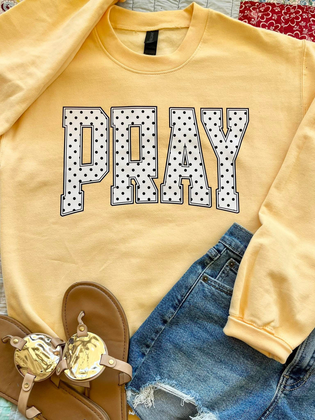 Pray Polka Dot Sweatshirt