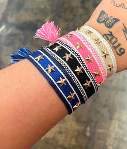 Star pull bracelets-Royal blue