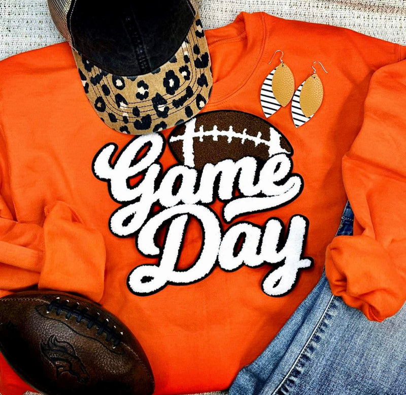 Game Day Football Chenielle Patch Sweatshirt