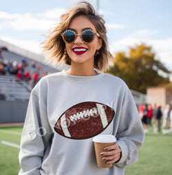 Football Sequin Game Day Chenielle Patch shirts