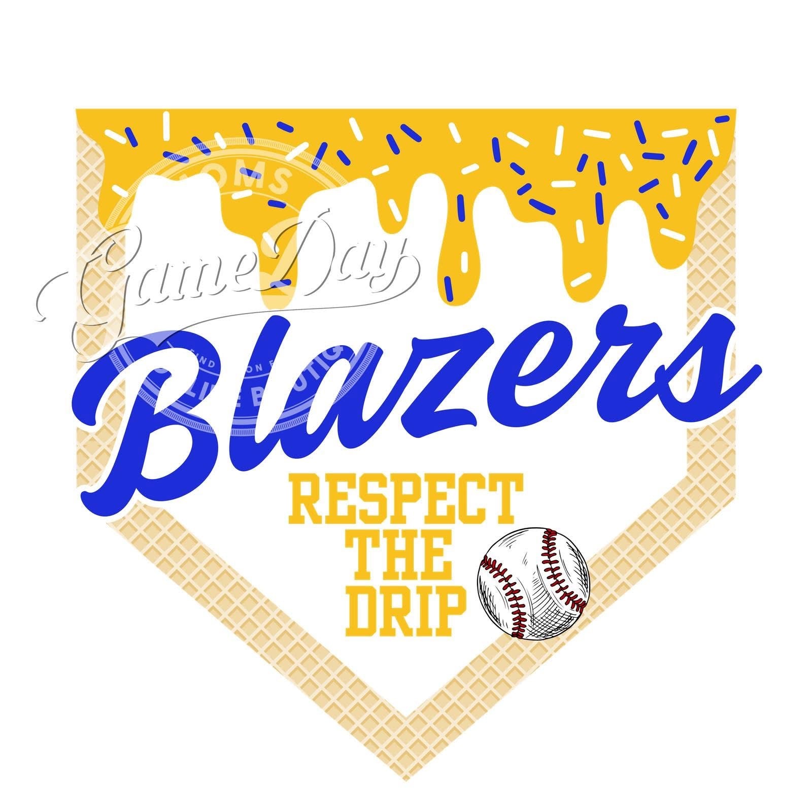 Blazers Ice Cream Baseball Drip