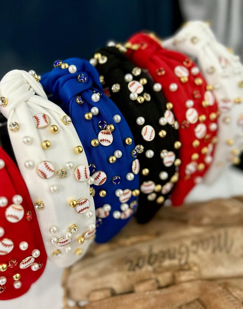 Baseball Bling Knotted Headbands