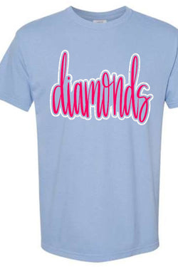 Arkansas Diamonds Softball-Puff&Glitter Blue