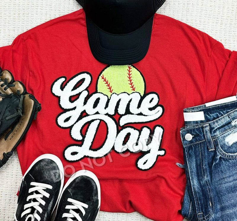 Softball Game Day Chenielle Patch shirts