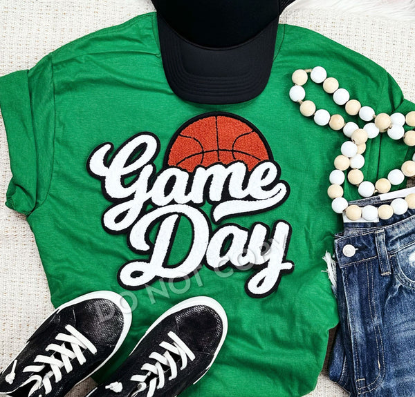 Basketball Game Day Chenielle Patch shirts