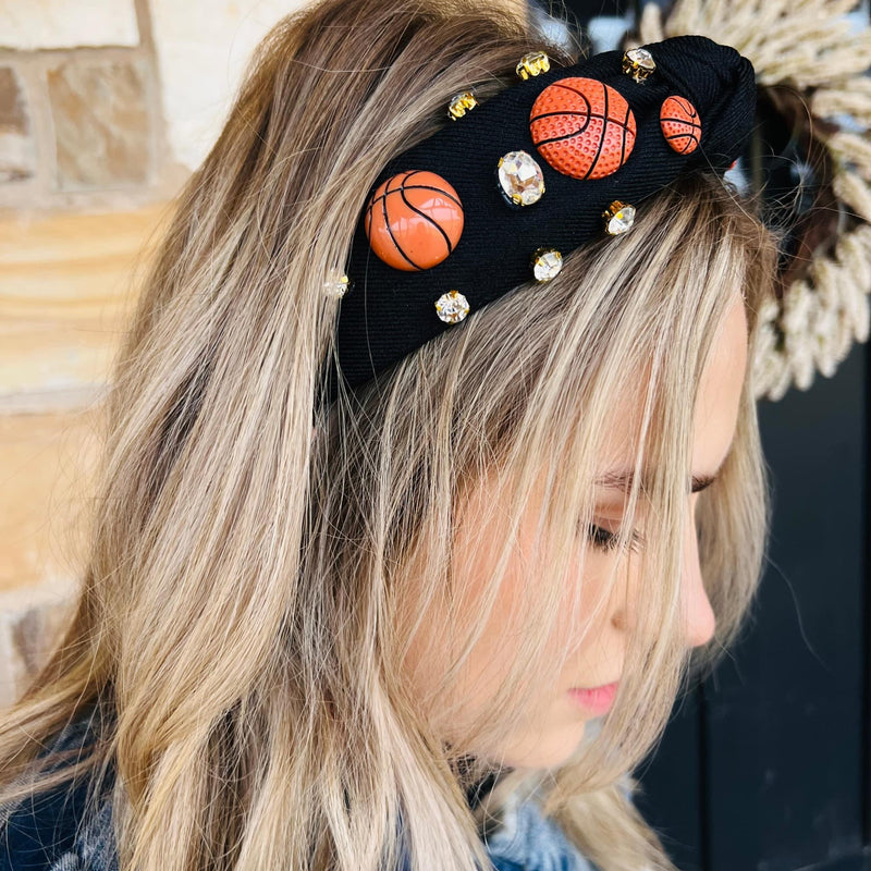 Basketball Bling Knotted Headband