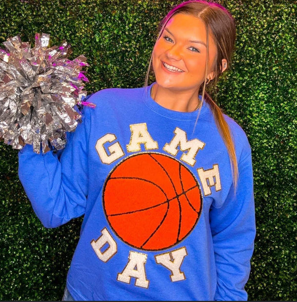 Game Day Basketball Chenielle Patch sweatshirt