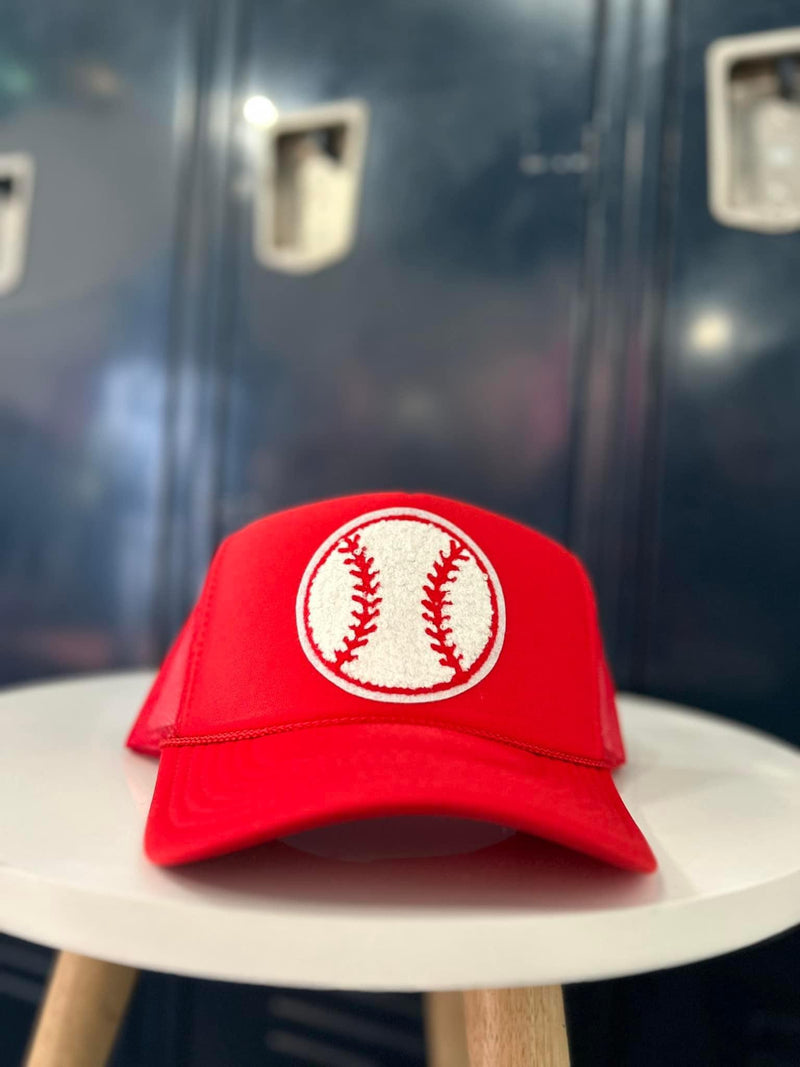 Baseball Chenille Patch Trucker Hat