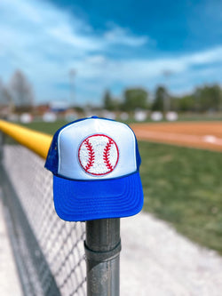 Baseball Chenille Patch Trucker Hat