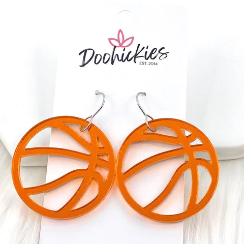 Pick your color!! Basketball Earrings