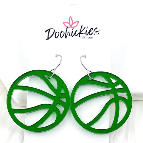 Pick your color!! Basketball Earrings