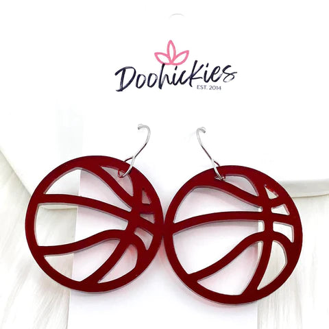 Pick your color!! Basketball Earrings