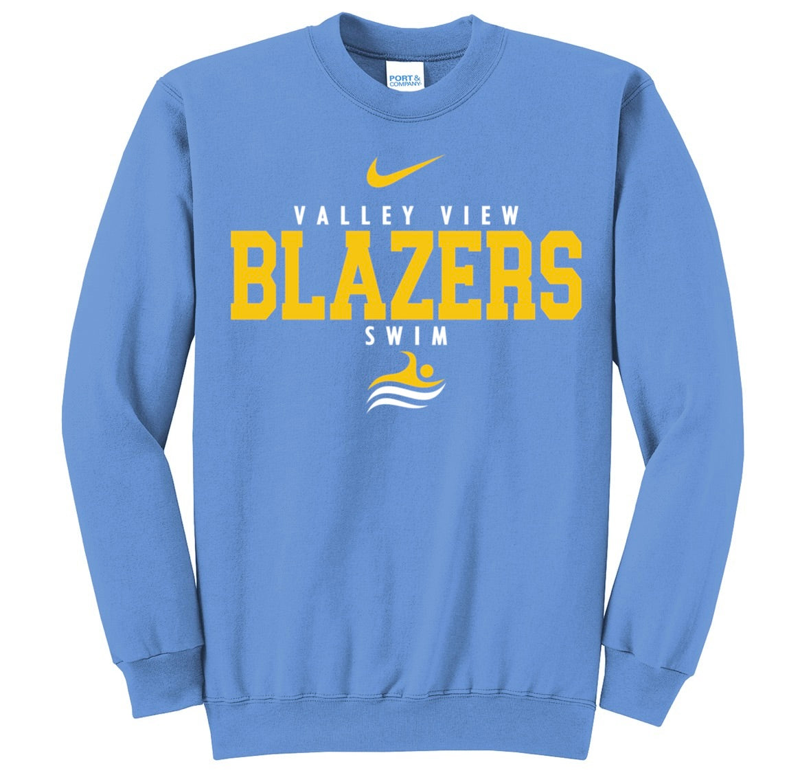 Valley View Blazers SWIM design-Carolina Blue