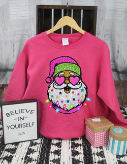 Pink Santa Sweatshirt